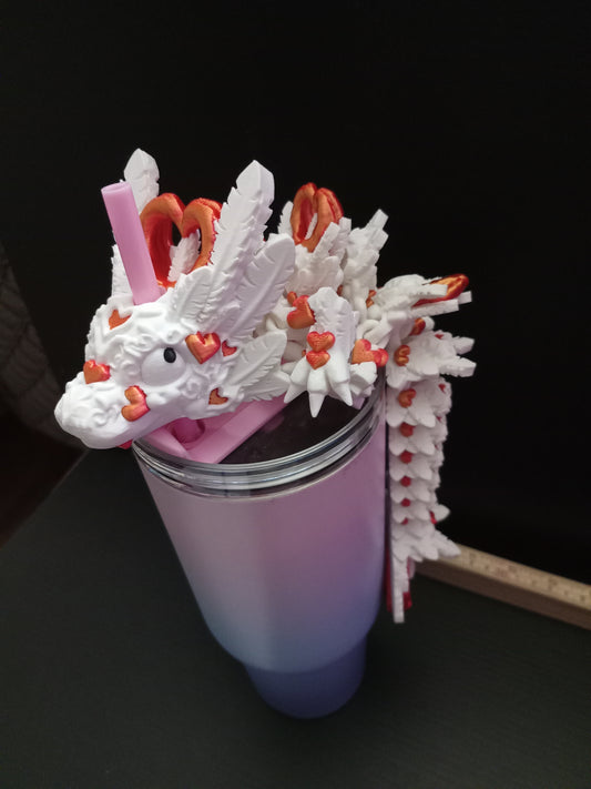 Cinderwing3D Rose Dragon Tumbler straw style display