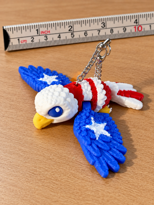 Cinderwing3D Patriotic Eagle Stanley Cup / Keychain Charm
