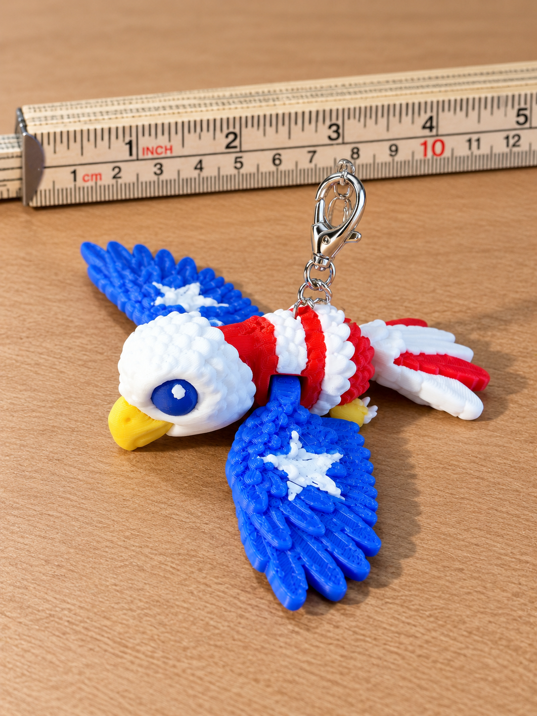 Cinderwing3D Patriotic Eagle Stanley Cup / Keychain Charm