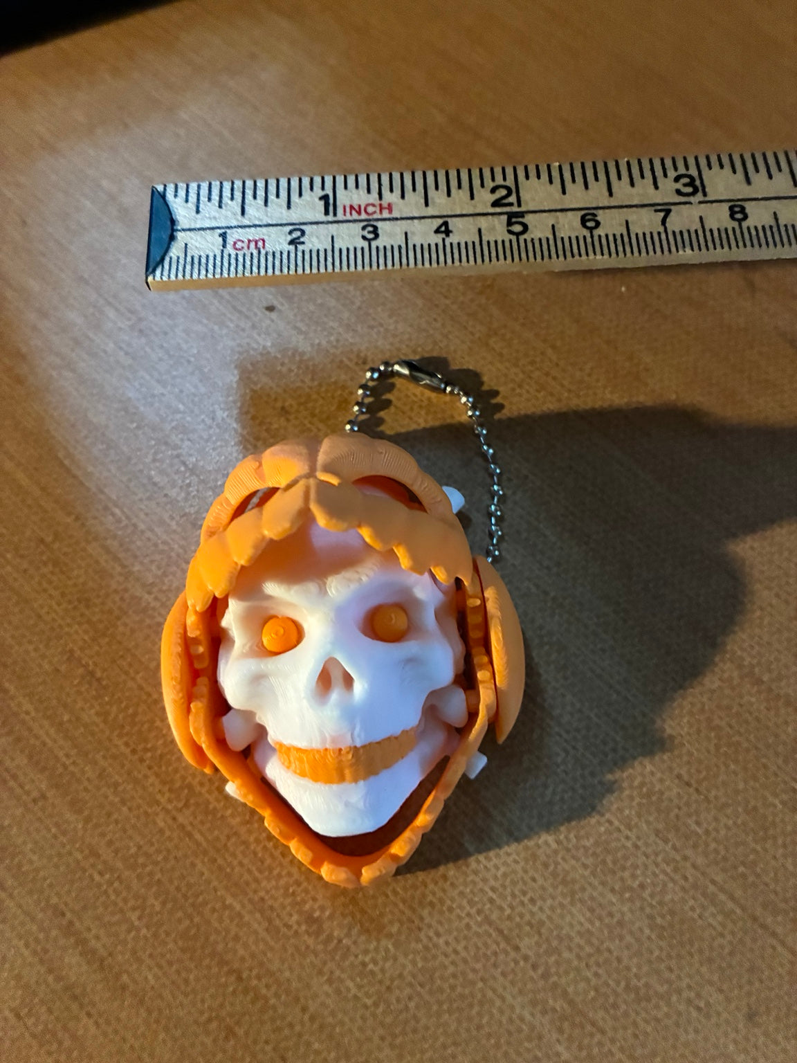 Pipecox Pumpkin Skull Articulated Fidget Keychain