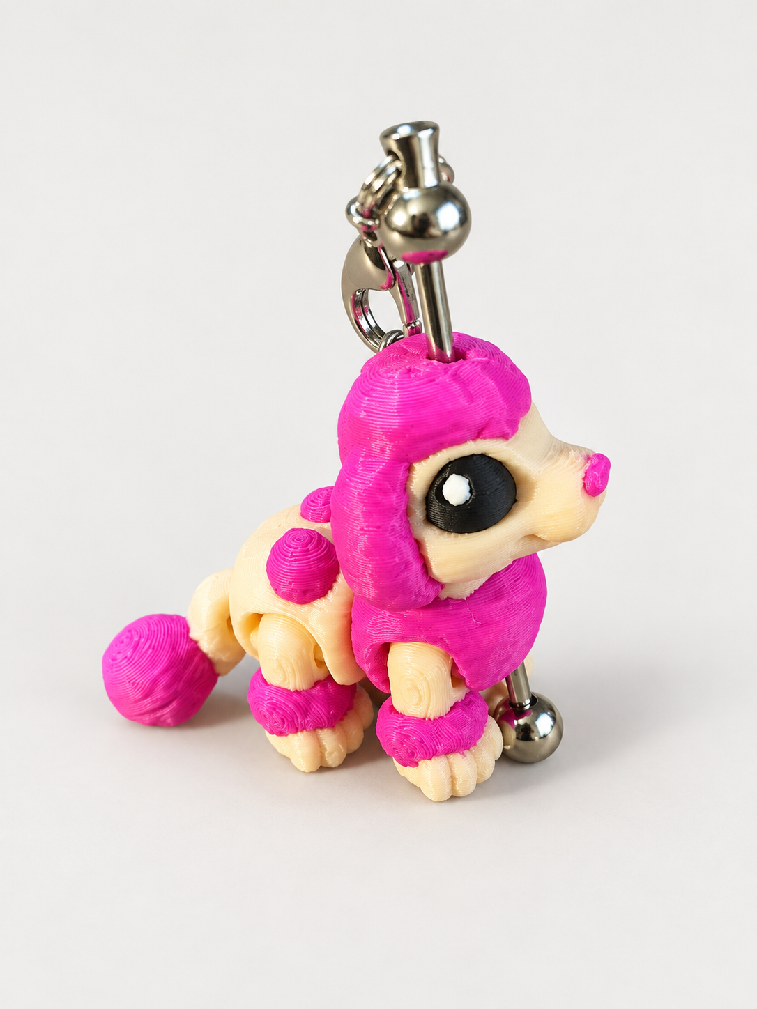 Cinderwing3D Pink Poodle Stanley Cup / Keychain Charm