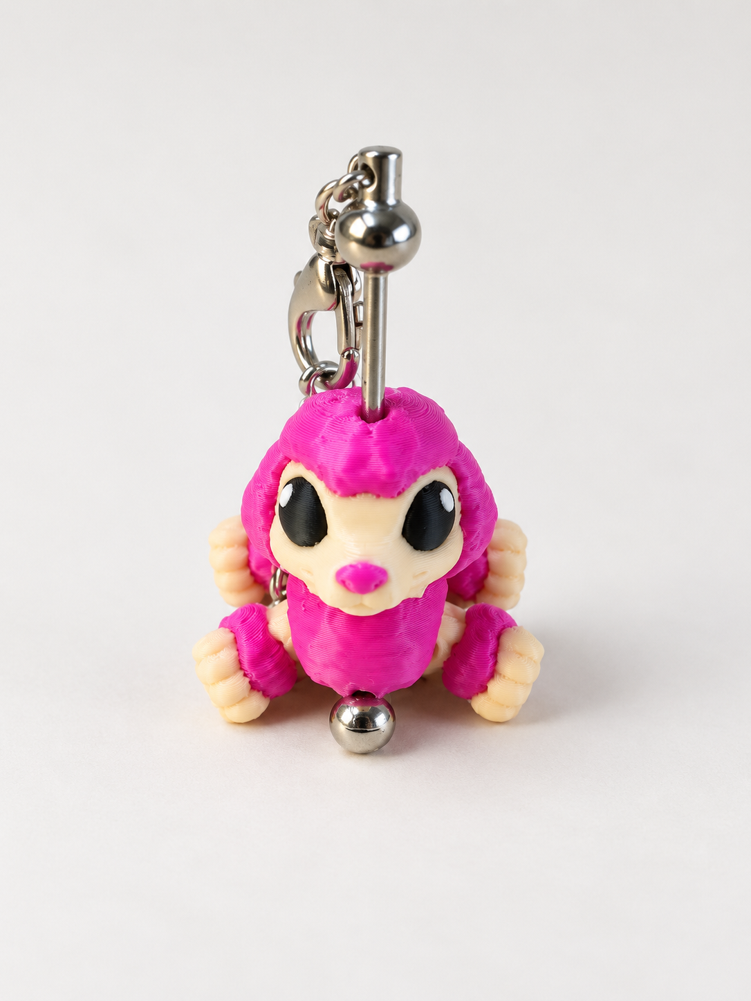 Cinderwing3D Pink Poodle Stanley Cup / Keychain Charm