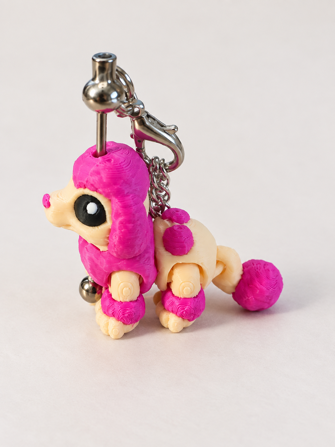 Cinderwing3D Pink Poodle Stanley Cup / Keychain Charm
