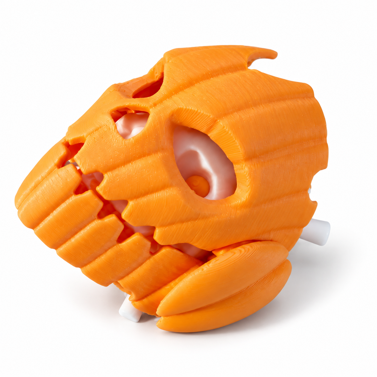 Pipecox Pumpkin Skull Articulated Fidget Keychain