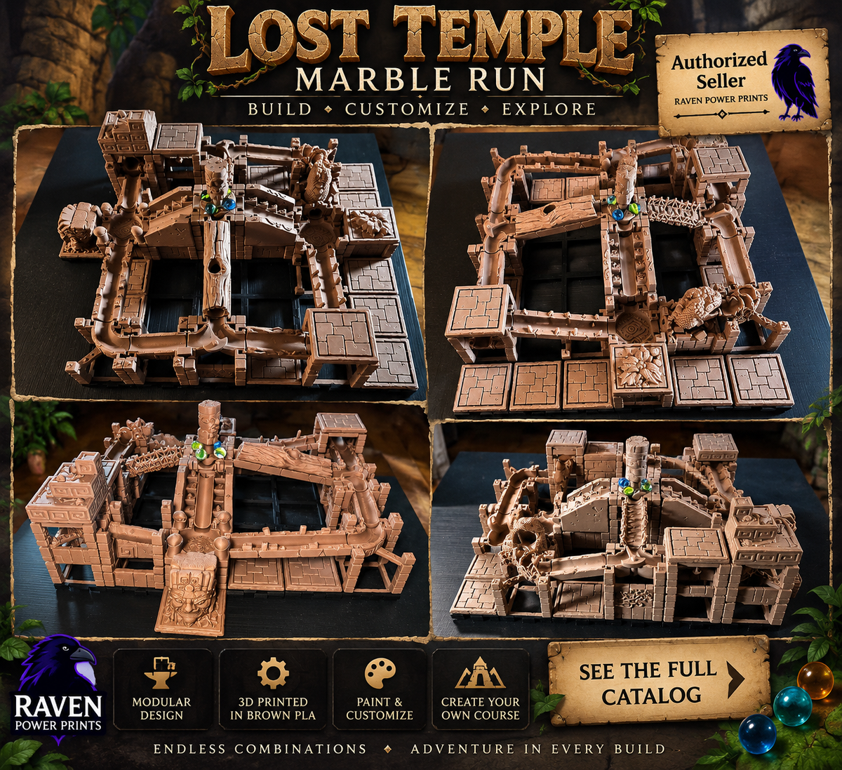 Lost Temple Marble Run – Build Your Own Course