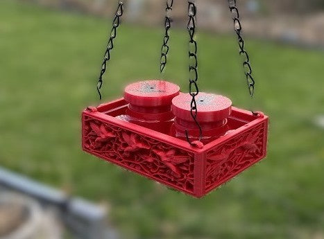 Hanging Hummingbird Feeder with Ant Moat – Hand Feeding Friendly