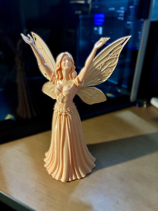 ✨ Cotton Candy Fairy Statue – 3D Printed (Approx. 7”) ✨