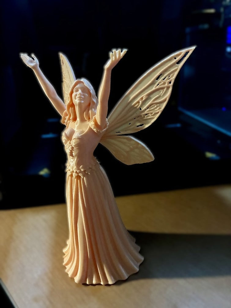 ✨ Cotton Candy Fairy Statue – 3D Printed (Approx. 7”) ✨