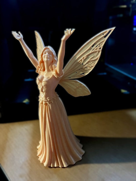 ✨ Cotton Candy Fairy Statue – 3D Printed (Approx. 7”) ✨