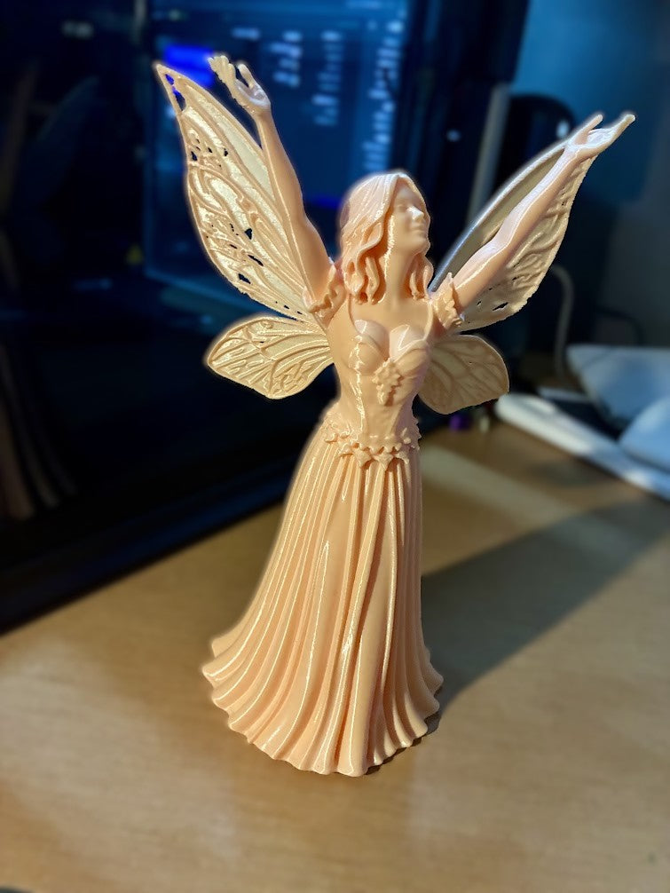 ✨ Cotton Candy Fairy Statue – 3D Printed (Approx. 7”) ✨