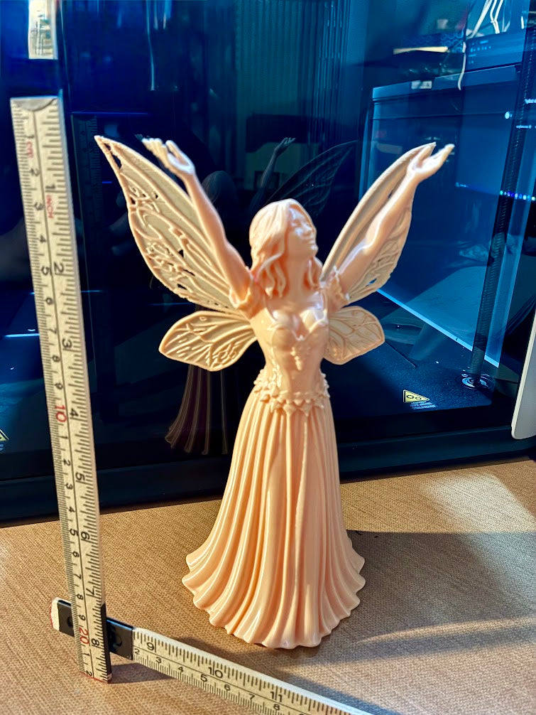 ✨ Cotton Candy Fairy Statue – 3D Printed (Approx. 7”) ✨