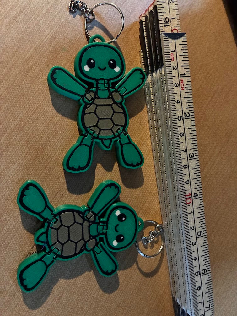 Articulated Turtle Keychain – Cute Charm