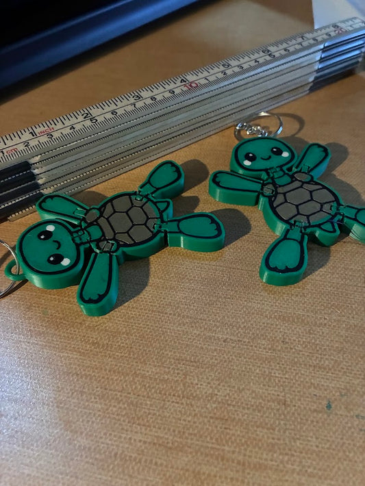 Articulated Turtle Keychain – Cute Charm