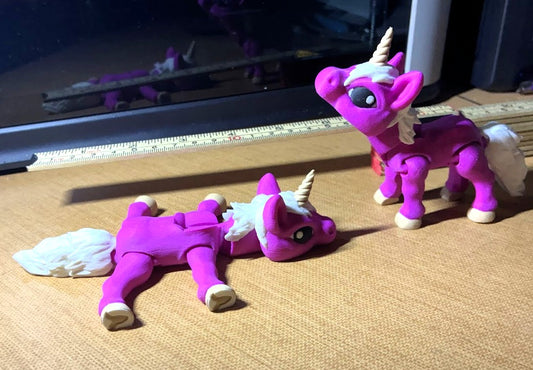 Large Articulated Unicorn – Cinderwing3D Fantasy Unicorn | 3D Printed Collectible Unicorn Figure