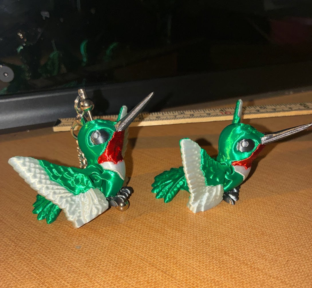 Cinderwing3D Hummingbird Stanley Cup Charm or Keychain – 3D Printed Silk PLA Hummingbird