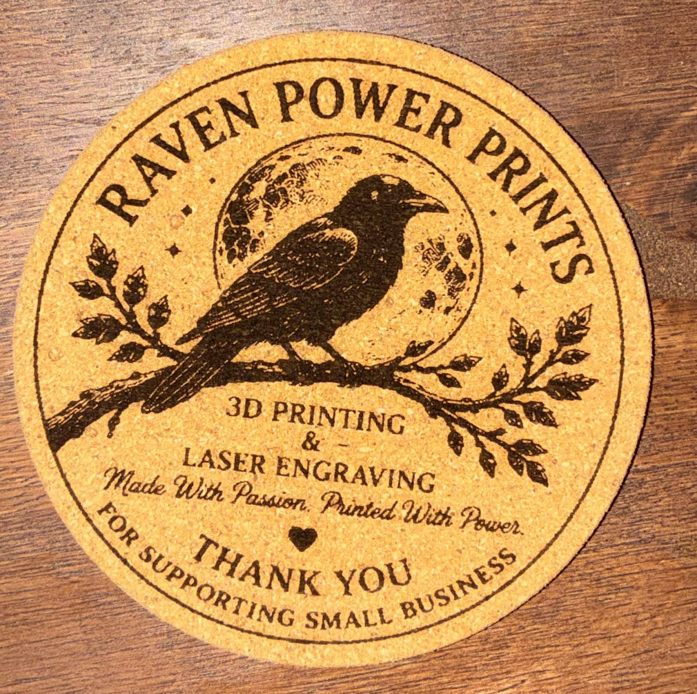 Custom Laser Engraved Cork Coasters – Personalized & Ready-Made Designs