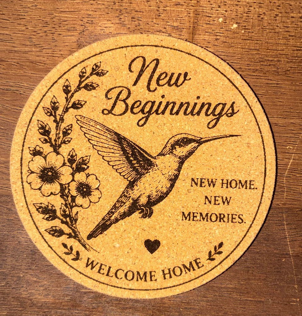 Custom Laser Engraved Cork Coasters – Personalized & Ready-Made Designs