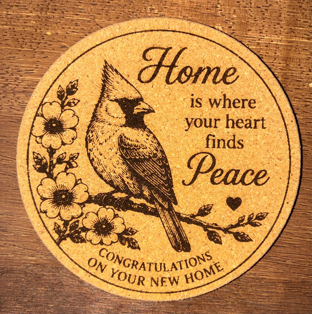 Custom Laser Engraved Cork Coasters – Personalized & Ready-Made Designs