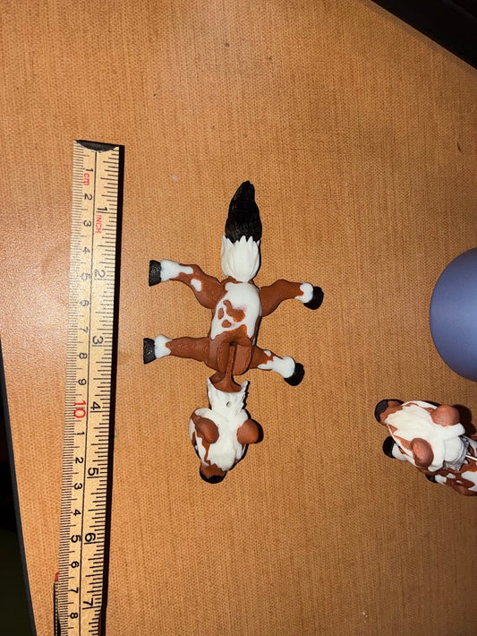 Cinderwing3D Ghost Horse Keychain – Dark Brown Articulated 3D Printed Horse