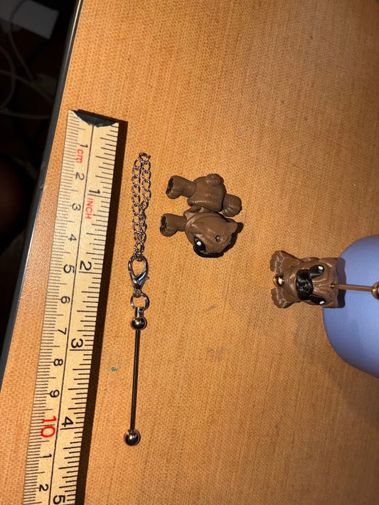Cinderwing3D Pug Keychain – Cute 3D Printed Pug Stanley Cup Charm