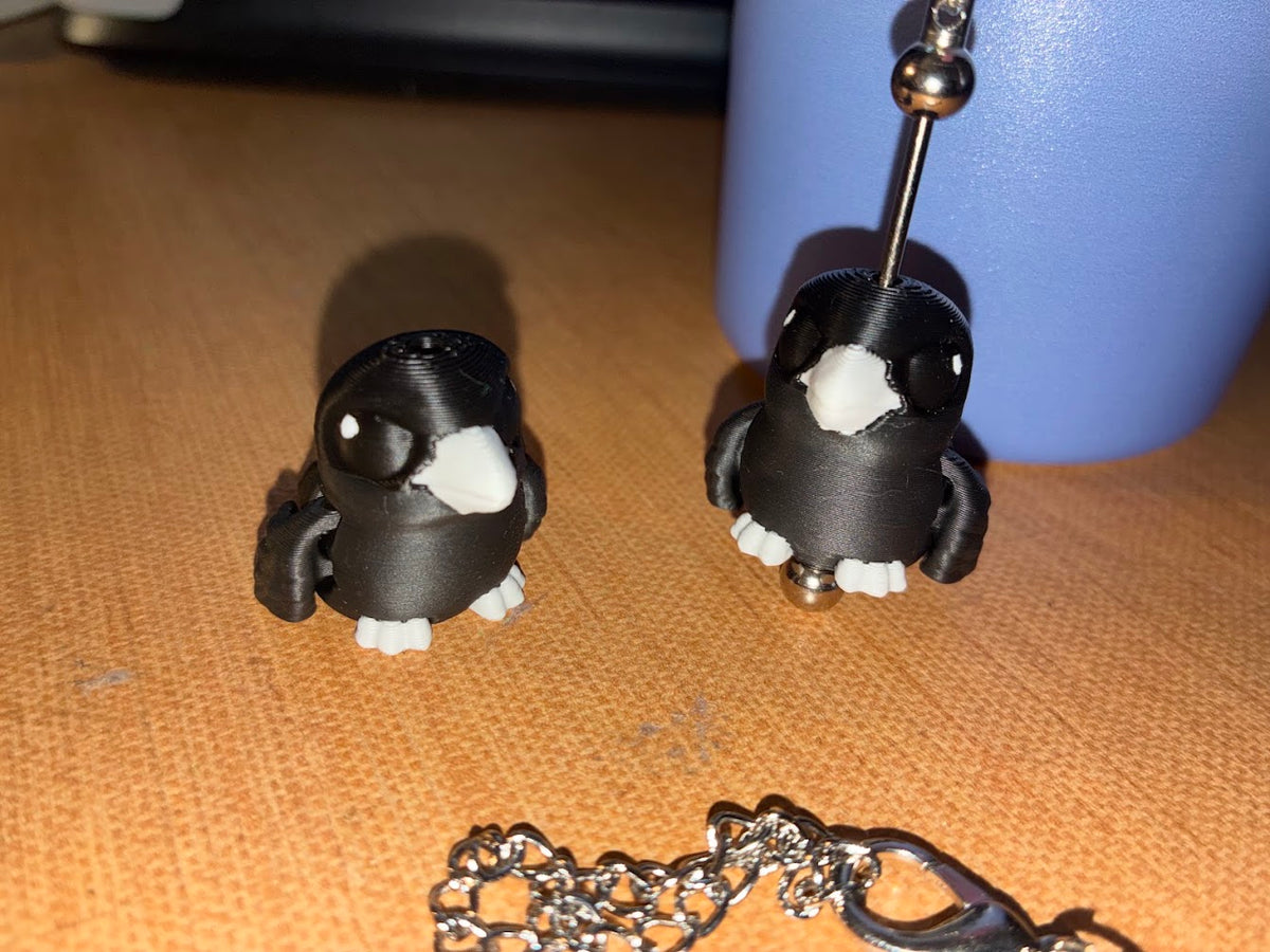 Cinderwing3D Raven Keychain – Cute 3D Printed Raven Stanley Cup Charm