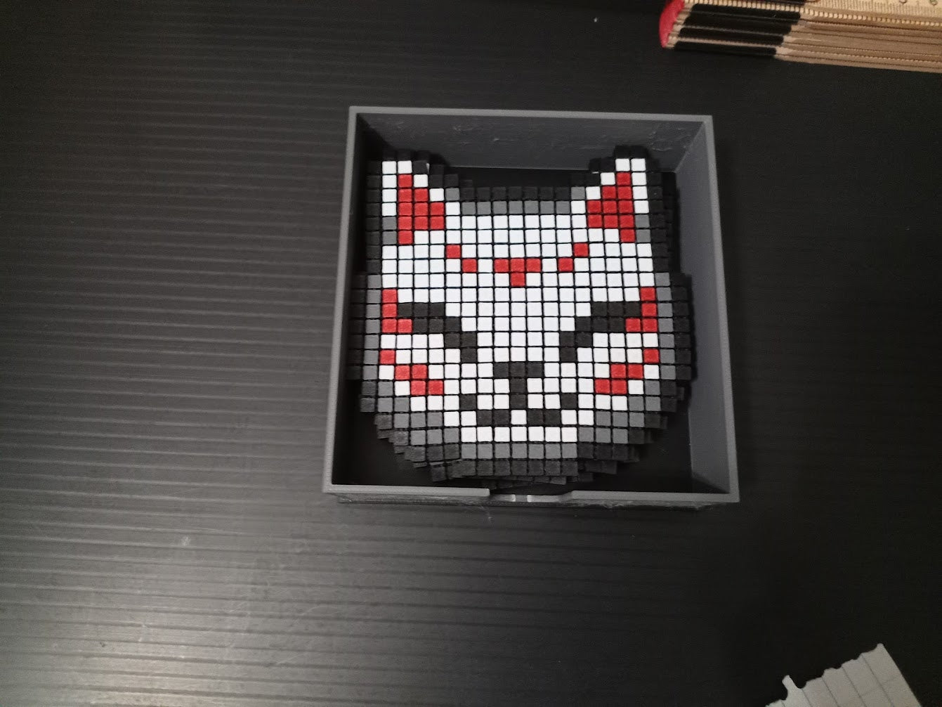 🐾 Articulated Pixel Cat Coaster Set with Holder – by PipeCox