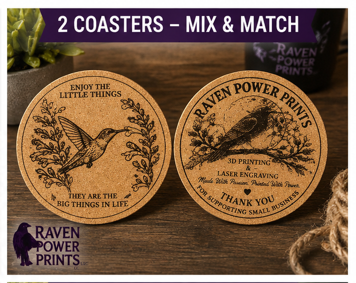 Custom Laser Engraved Cork Coasters – Personalized & Ready-Made Designs 2