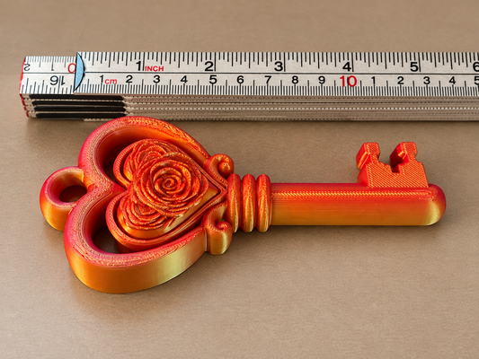 Cinderwing3D Rose Heart Key Clicker Fidget