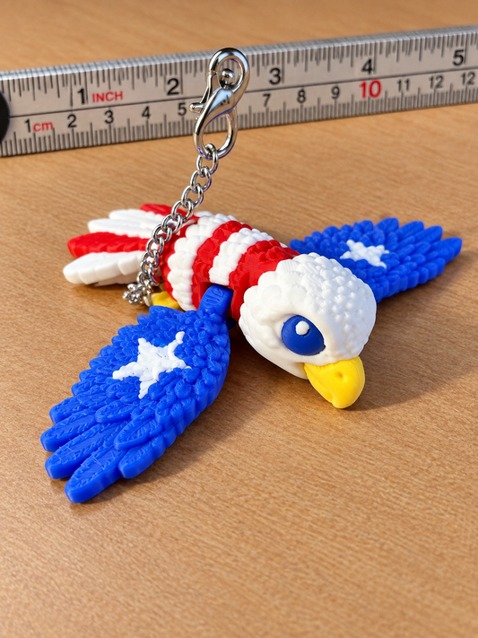 Cinderwing3D Patriotic Eagle Stanley Cup / Keychain Charm