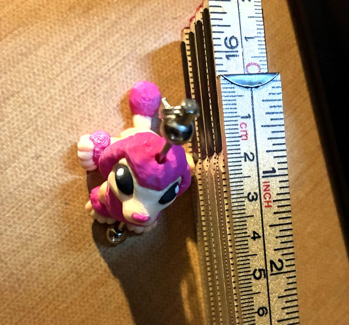 Cinderwing3D Pink Poodle Stanley Cup / Keychain Charm