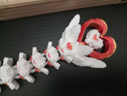 ❤️ Large Heart Dragon – Articulated 3D Printed Fantasy Companion