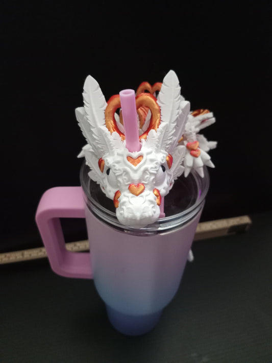 Cinderwing3D Rose Dragon Tumbler straw style display