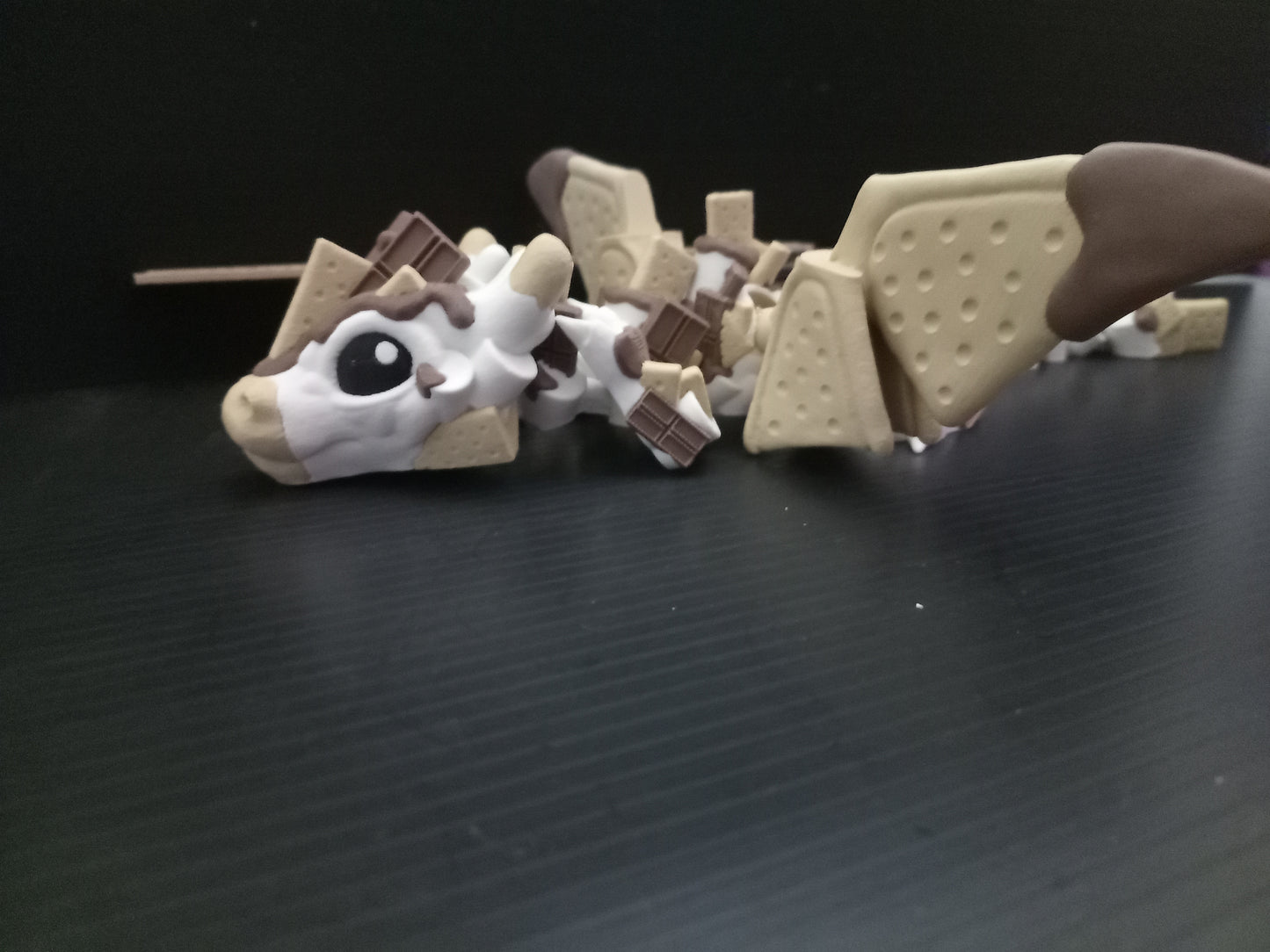 🍫 Large S’mores Dragon – Articulated 3D Printed Fantasy Collectible