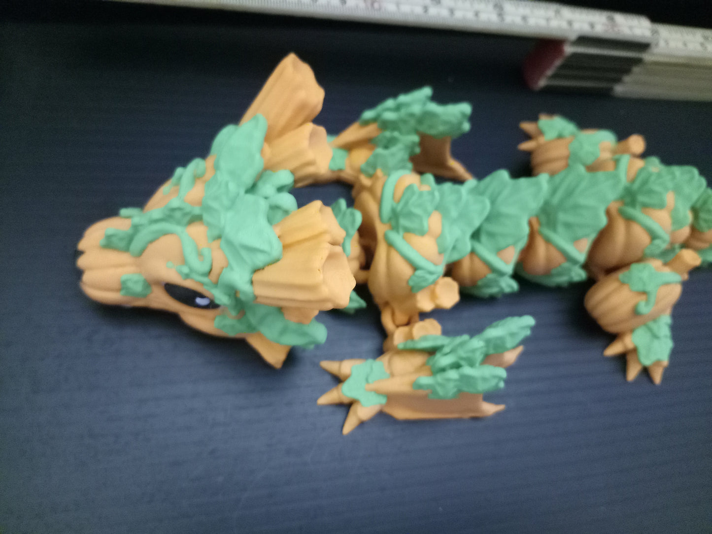 🐉 Large Pumpkin Dragon – Cinderwing3D Articulated Fantasy Figure