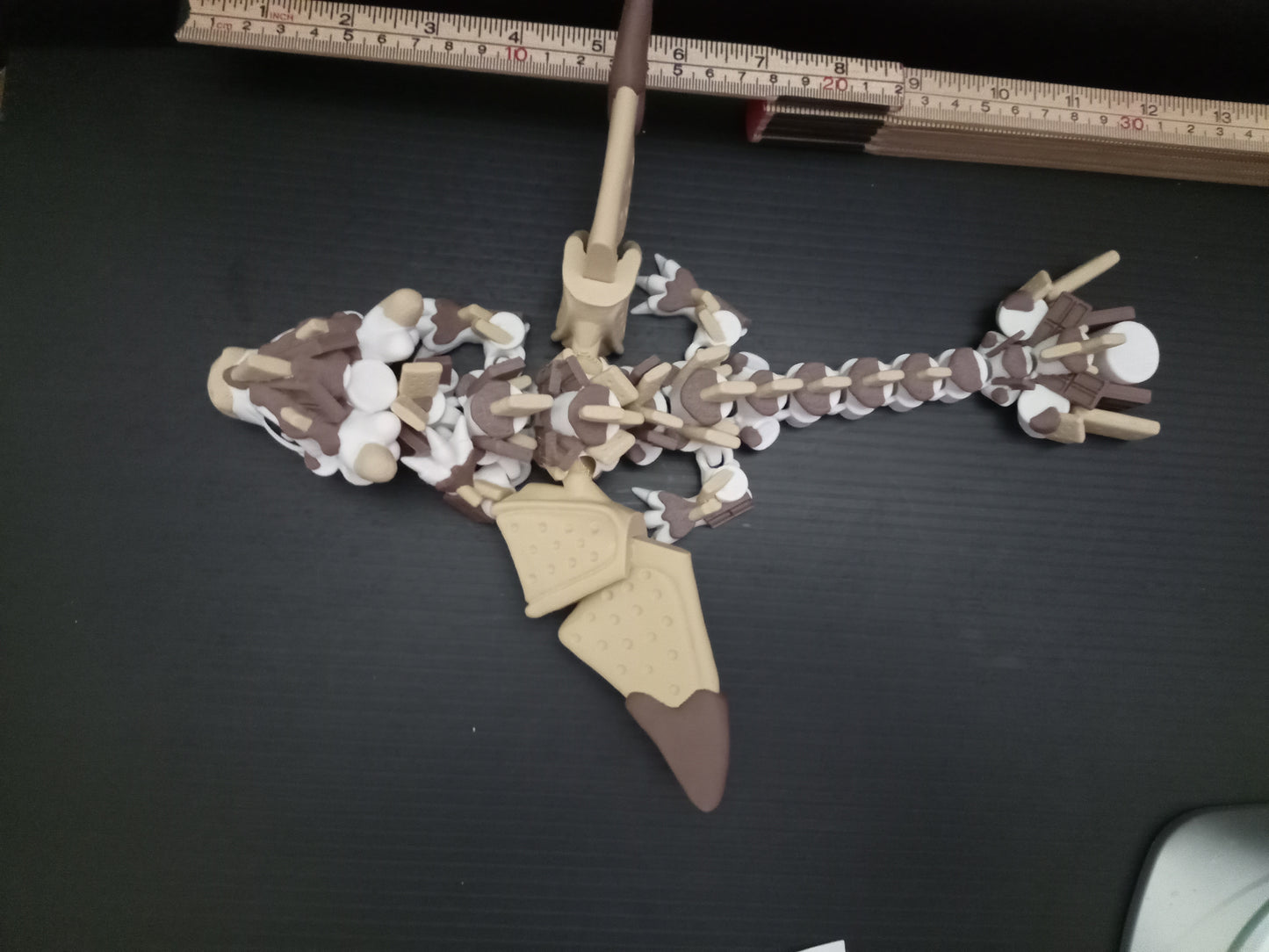 🍫 Large S’mores Dragon – Articulated 3D Printed Fantasy Collectible