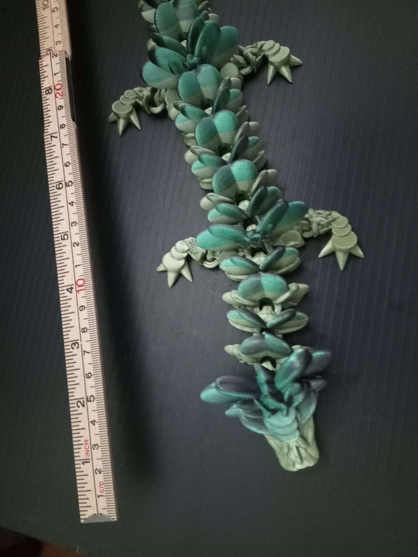 Cinderwing3D Articulated Clover Dragon – 3D Printed Flexible Lucky Dragon Fidget & Display Figure