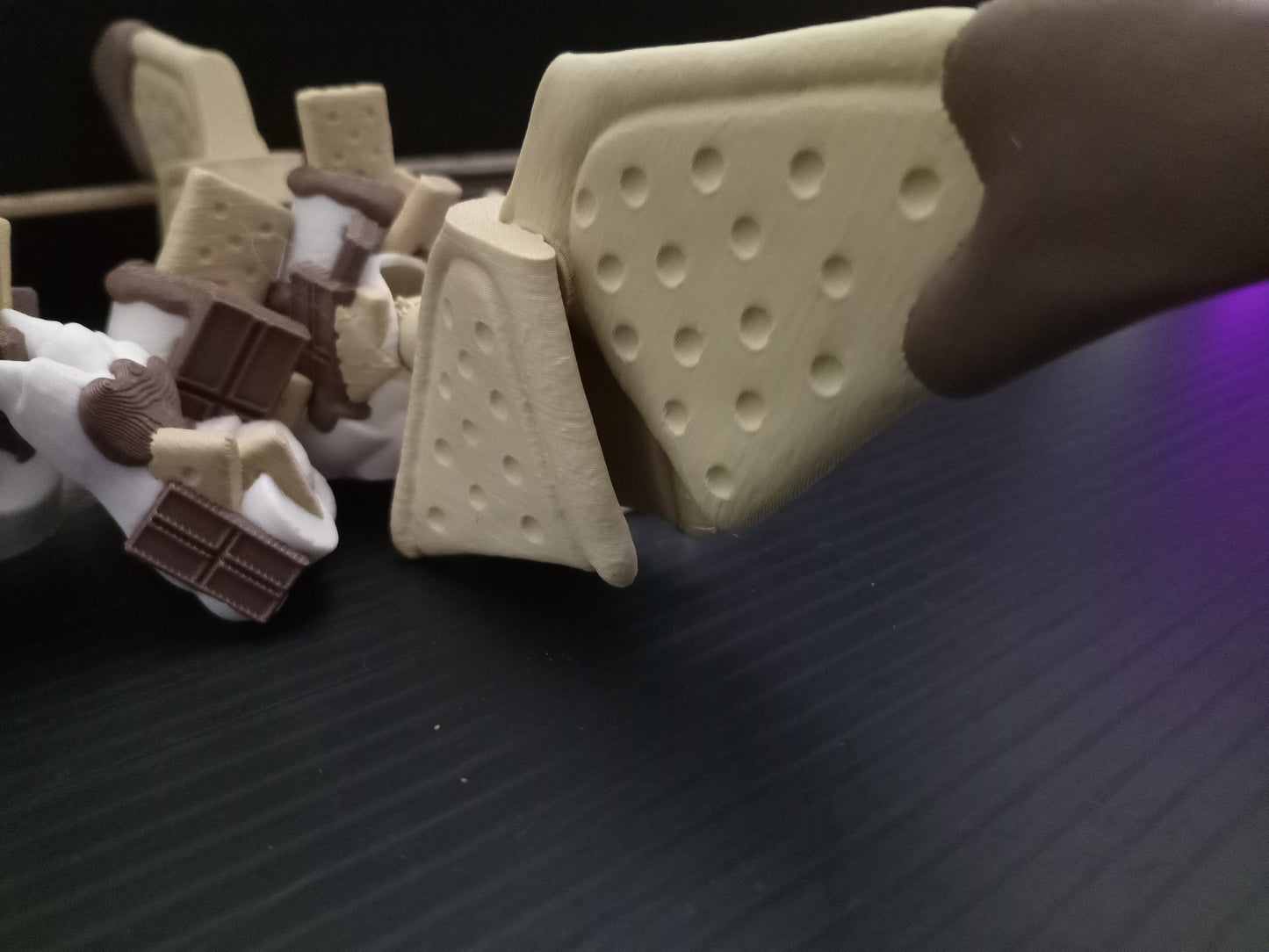 🍫 Large S’mores Dragon – Articulated 3D Printed Fantasy Collectible