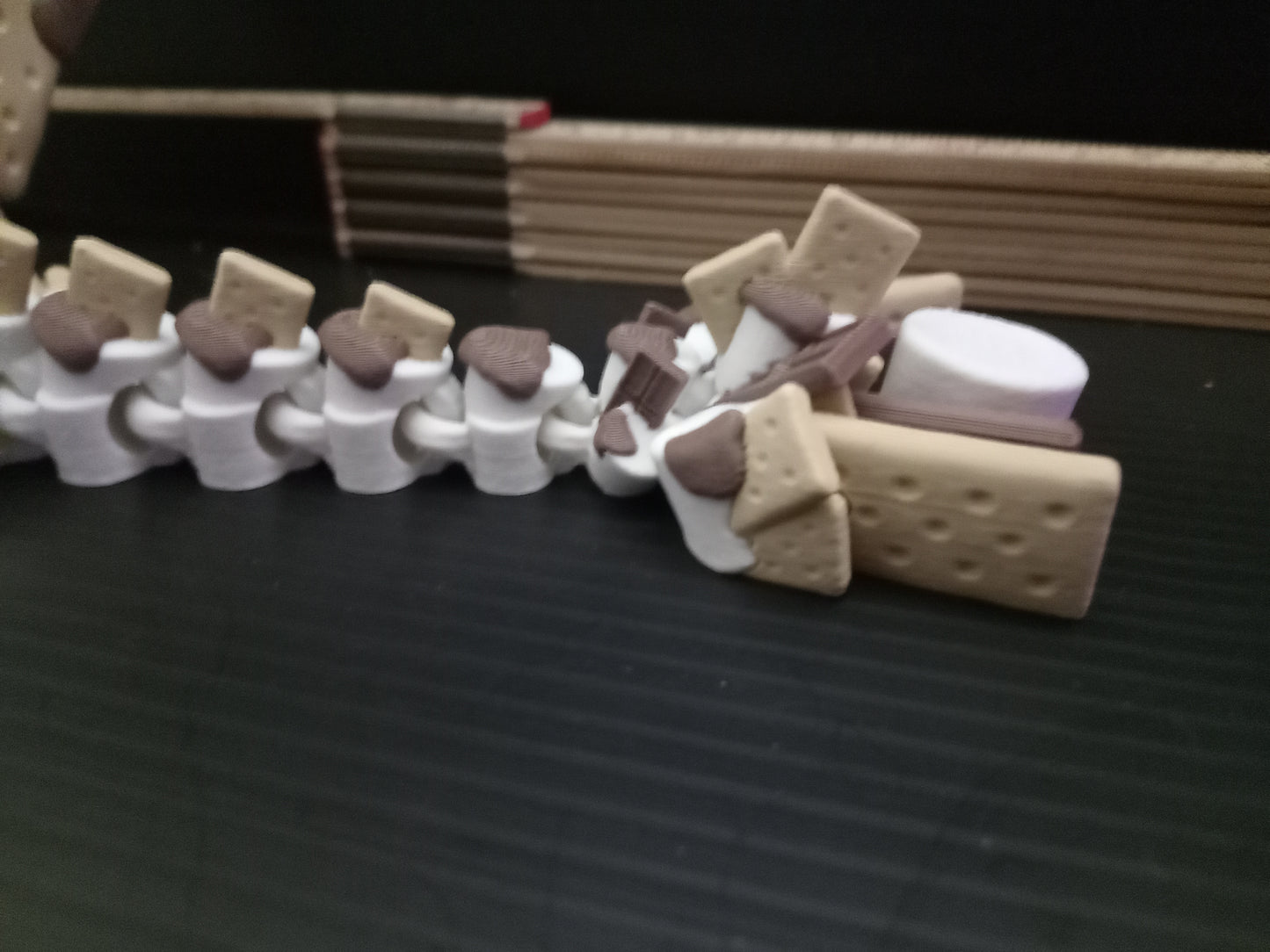 🍫 Large S’mores Dragon – Articulated 3D Printed Fantasy Collectible